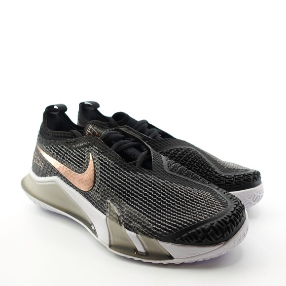 Womens Nike React Vapor NXT HC Black Bronze Tennis Shoes CV0742-002 Size 6 - Picture 7 of 11